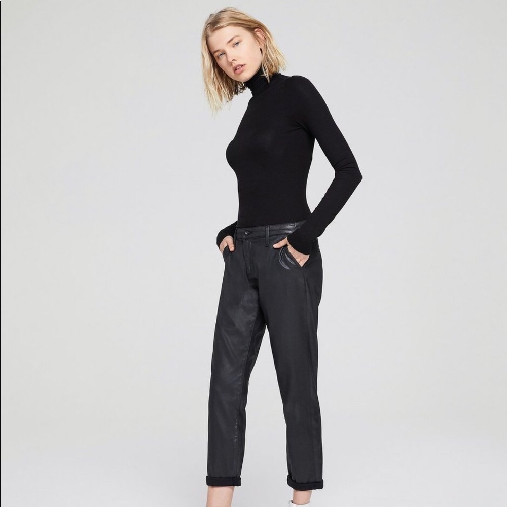 Caden Leatherette Tailored Trouser Super Black